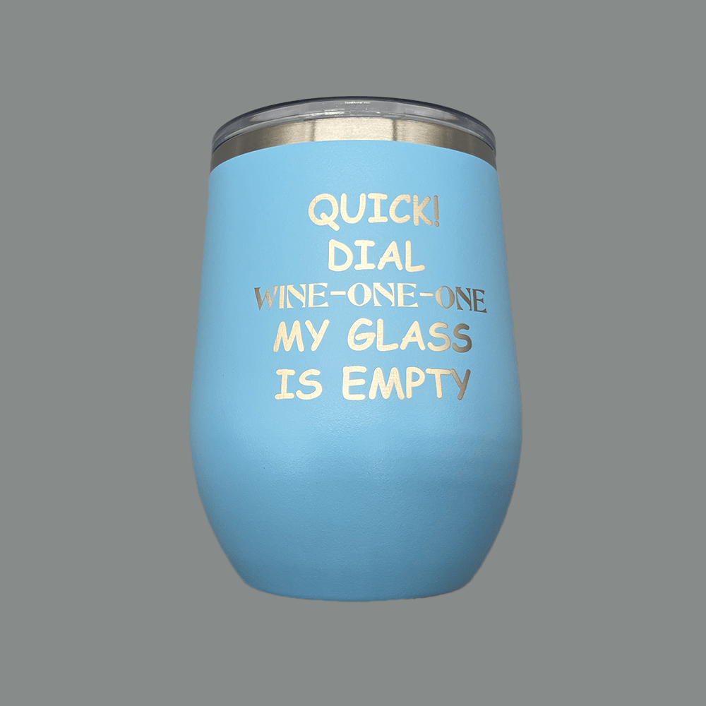 12 oz. "Wine-One-One" Stemless Wine Tumbler