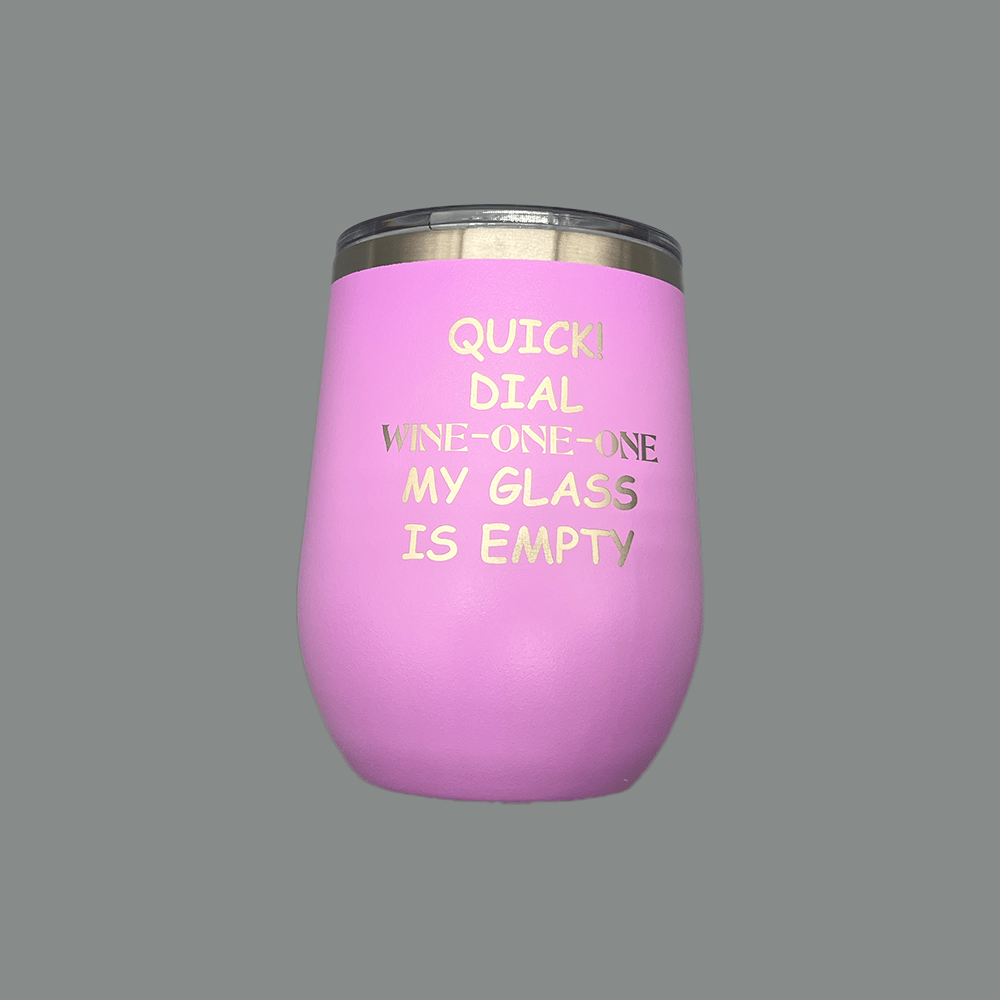 12 oz. "Wine-One-One" Stemless Wine Tumbler