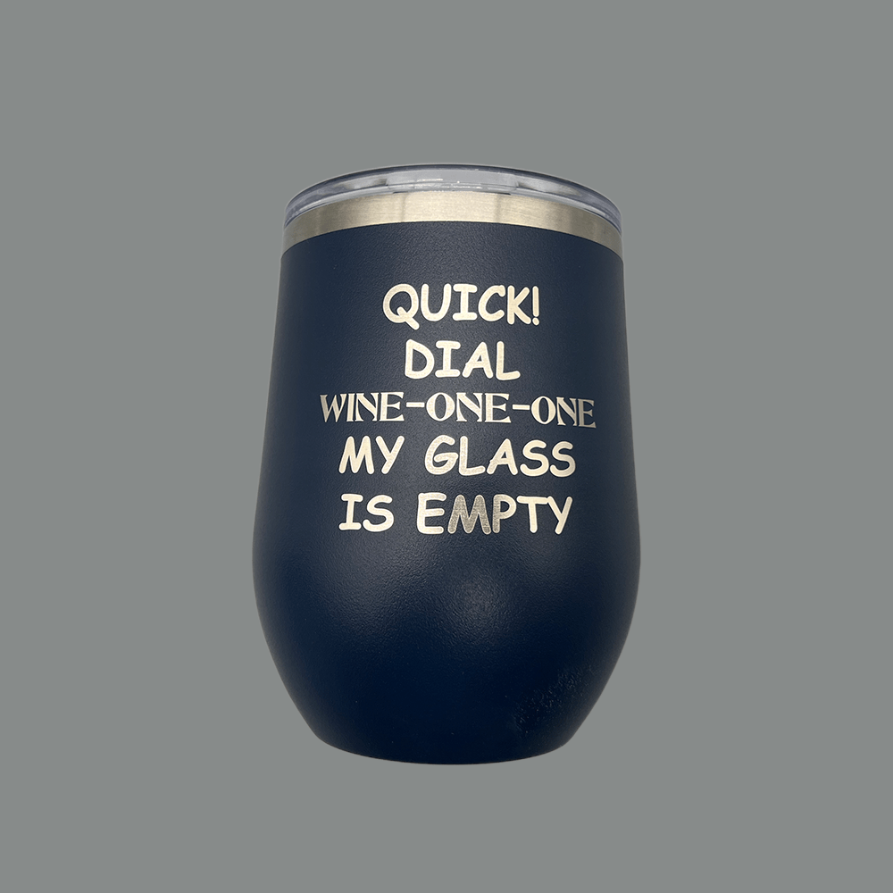 12 oz. "Wine-One-One" Stemless Wine Tumbler
