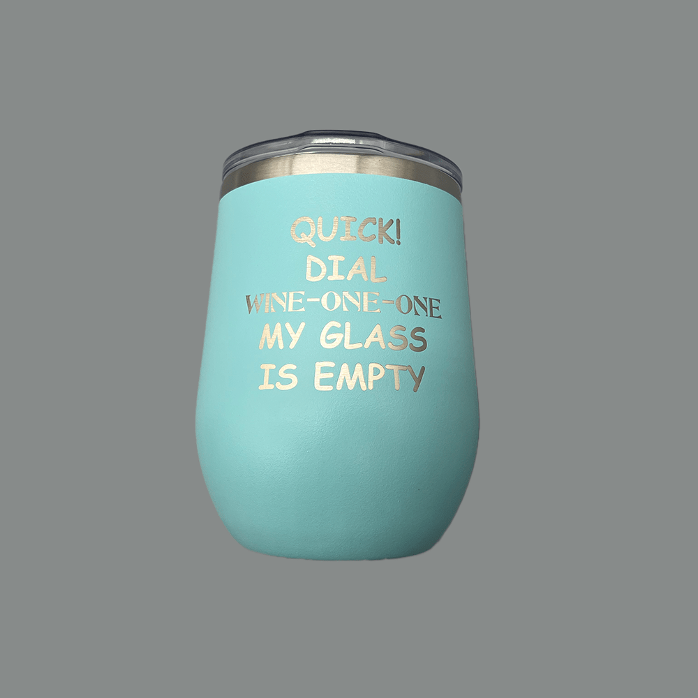12 oz. "Wine-One-One" Stemless Wine Tumbler