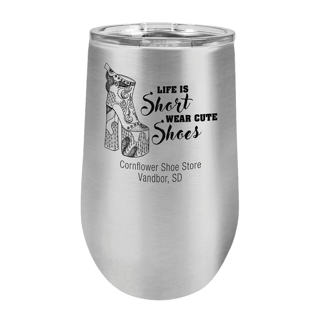 16 oz. Stemless Wine Tumbler with Lid