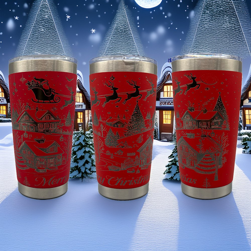 20 oz. "Christmas Village" Tumbler