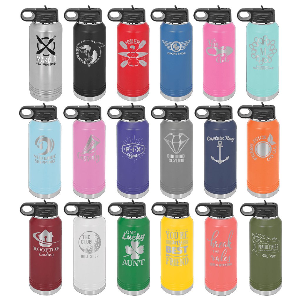 32 oz. Water Bottle with Ring Handle