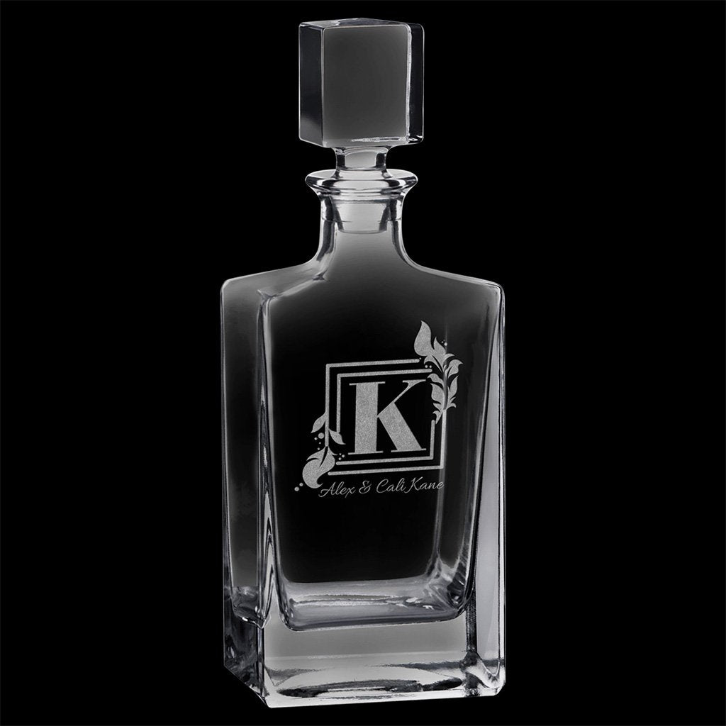 810ml Rectangle Glass Decanter Set