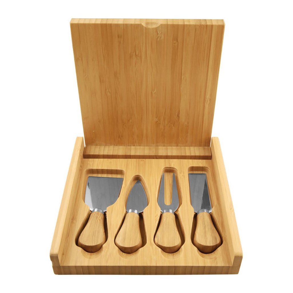 Bamboo Cheese Set with 4 Tools