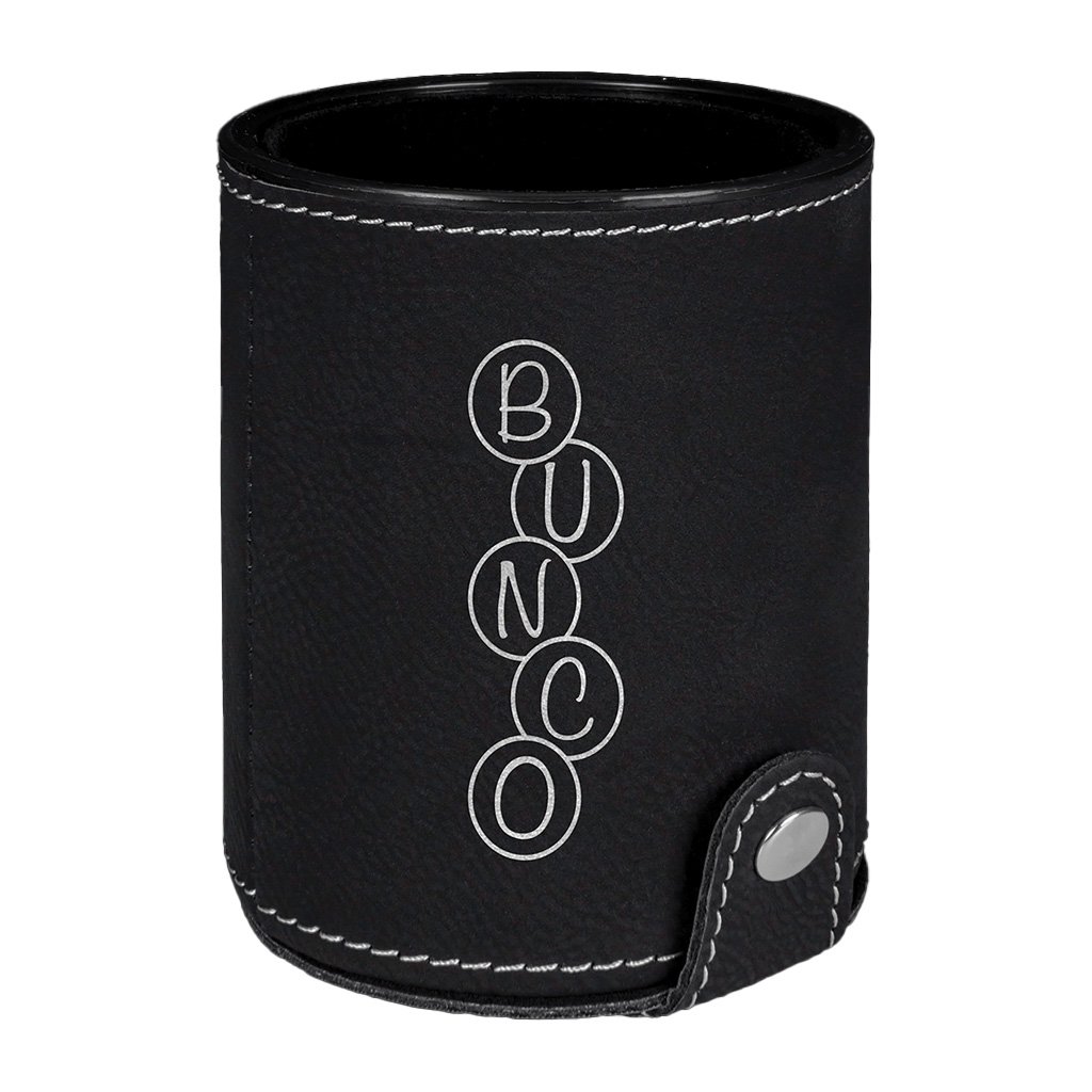 Leatherette Dice Cup with 5 Dice