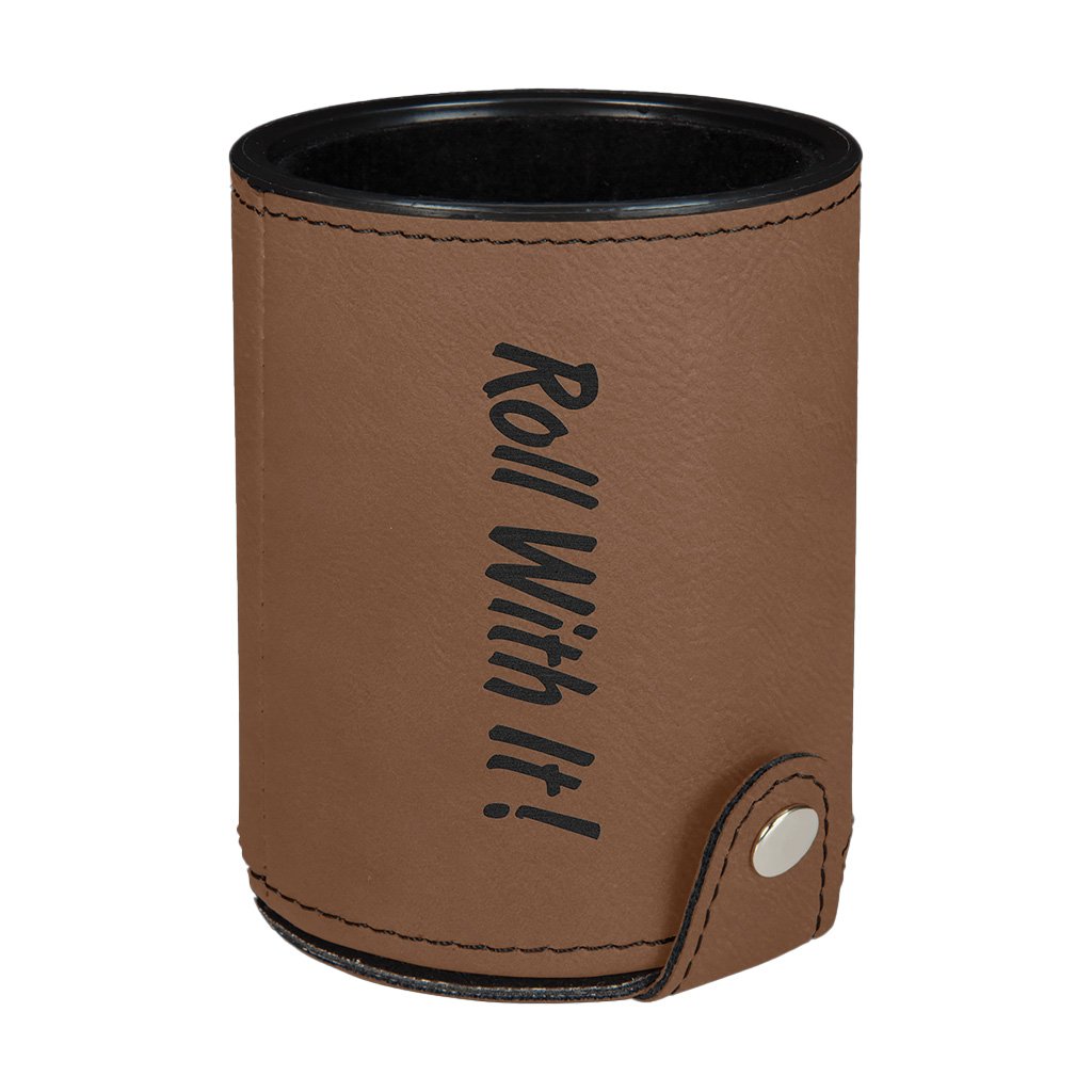 Leatherette Dice Cup with 5 Dice