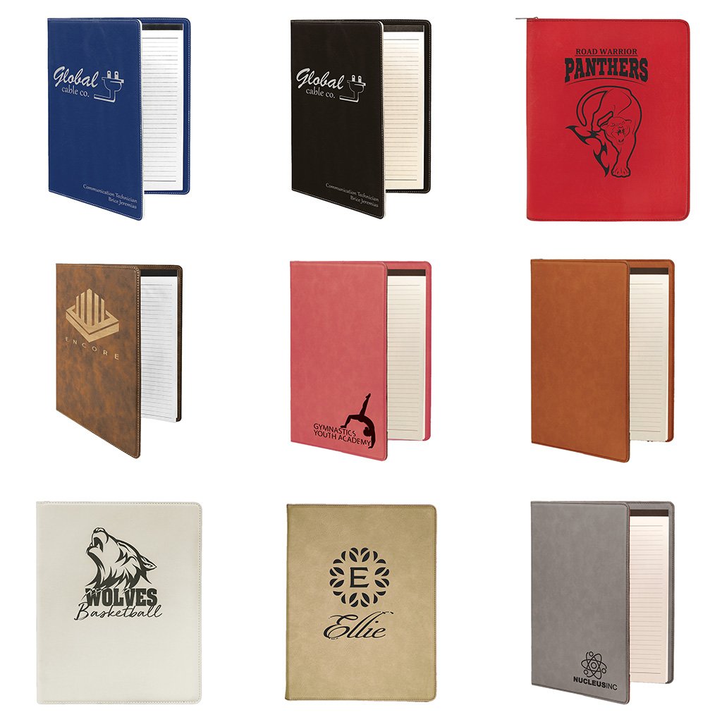 Leatherette Portfolio with Notepad