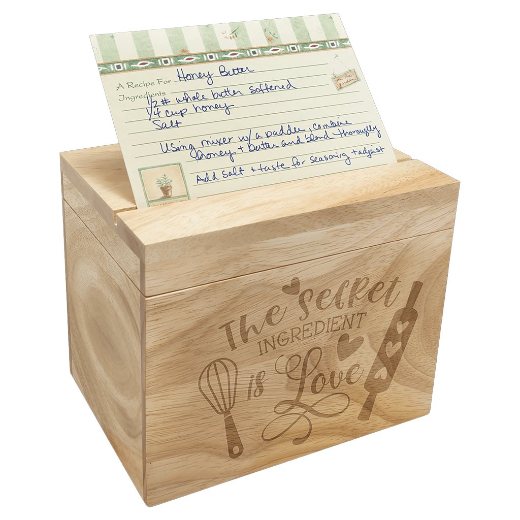 Recipe Card Wood Box