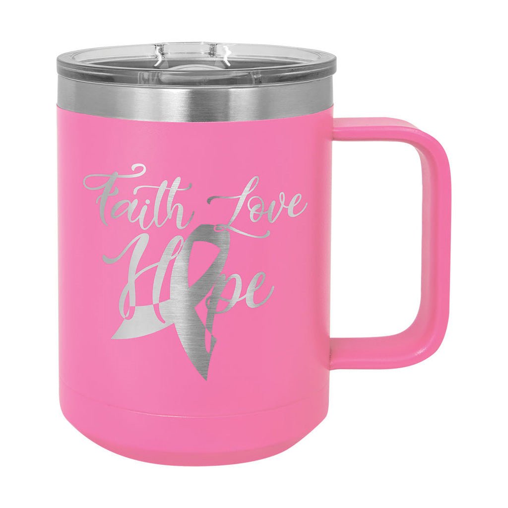 15 oz. Travel Mug with Slider Lid - Laser Styles