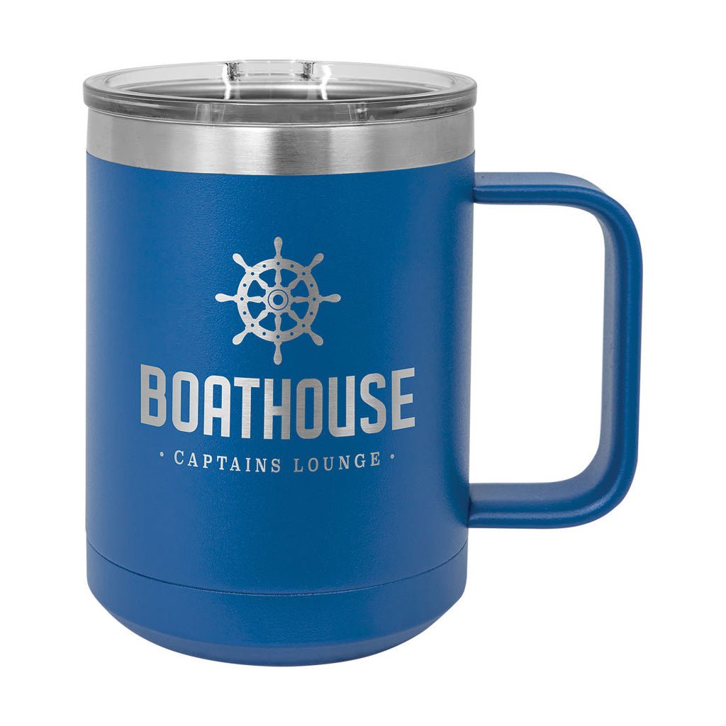 15 oz. Travel Mug with Slider Lid - Laser Styles