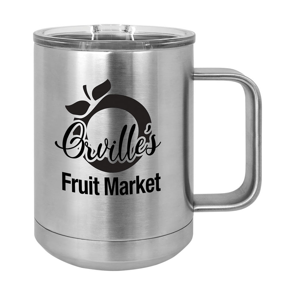 15 oz. Travel Mug with Slider Lid - Laser Styles