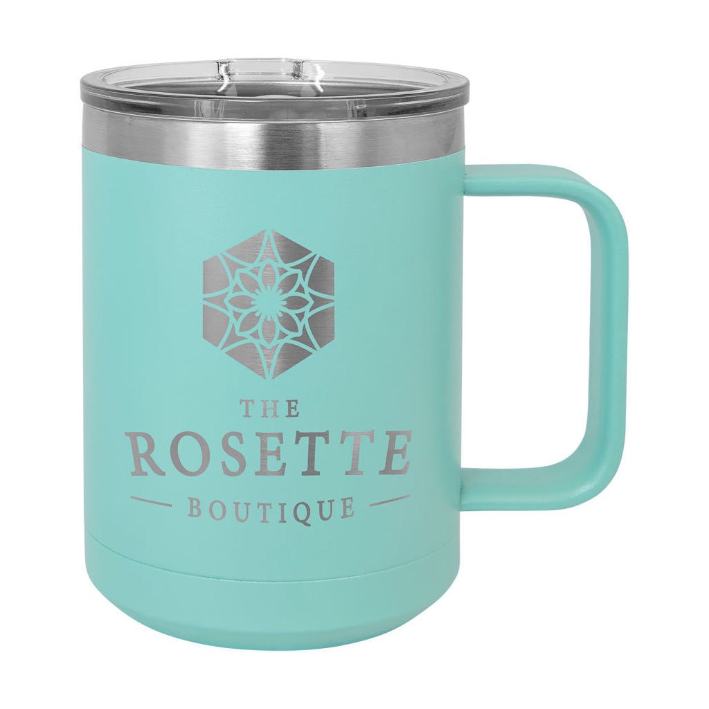 15 oz. Travel Mug with Slider Lid - Laser Styles