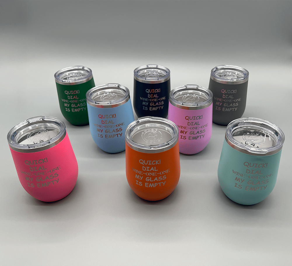 12 oz. "Wine-One-One" Stemless Wine Tumbler