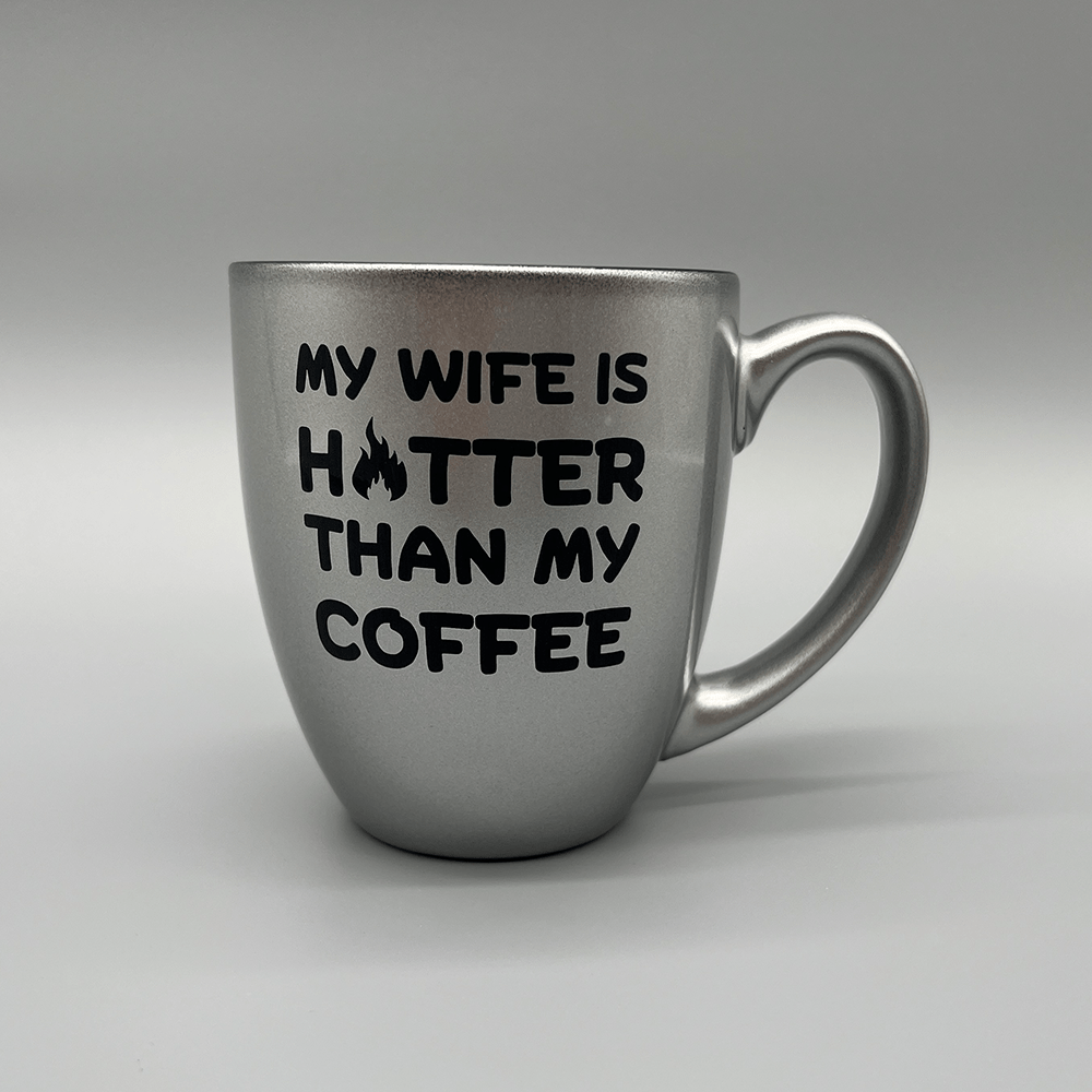 16 oz. "Hot Wife" Ceramic Bistro Coffee Mug