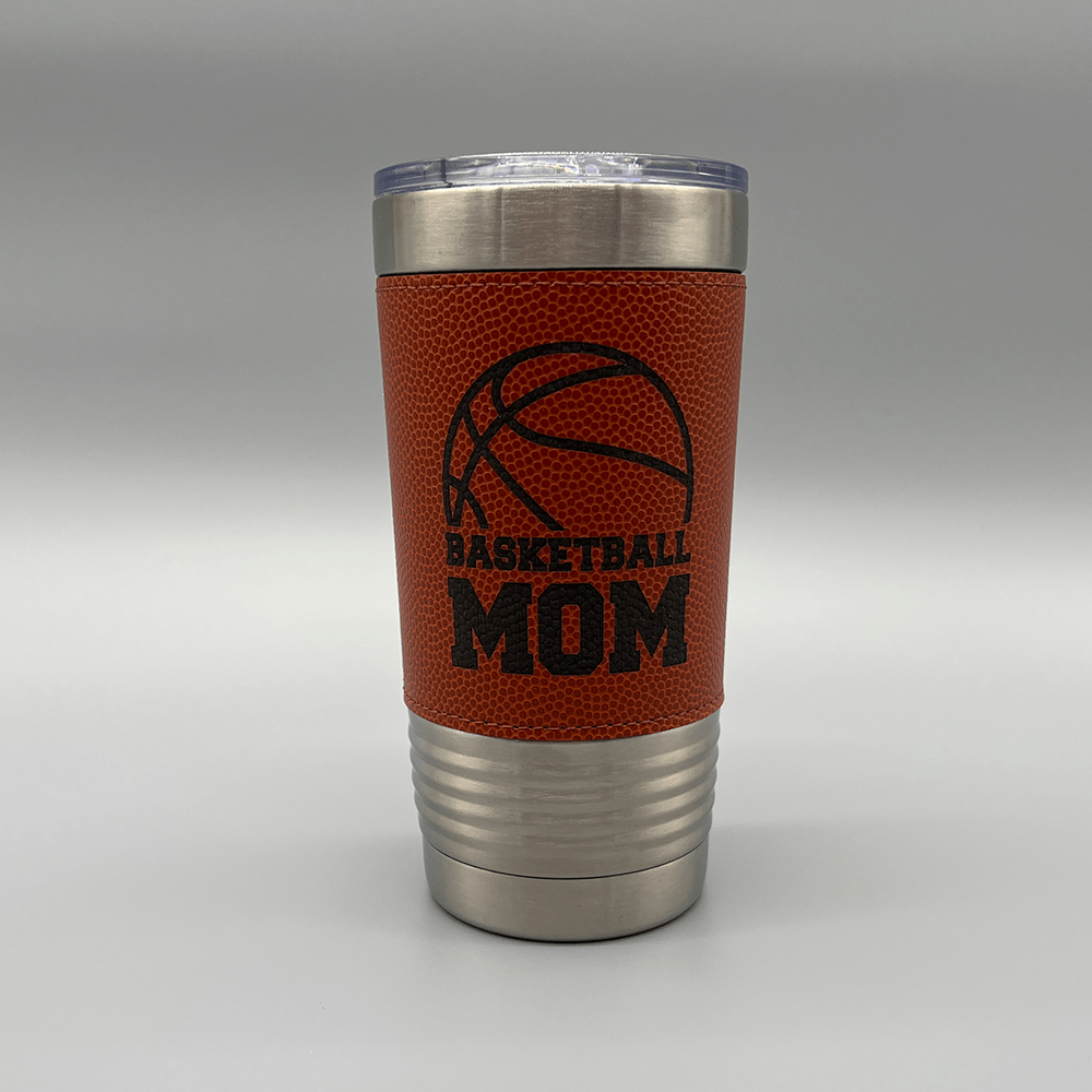 20 oz. Leatherette "Basketball Mom" Tumbler