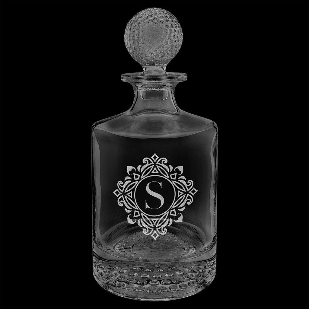 850ml Round Golf Glass Decanter Set