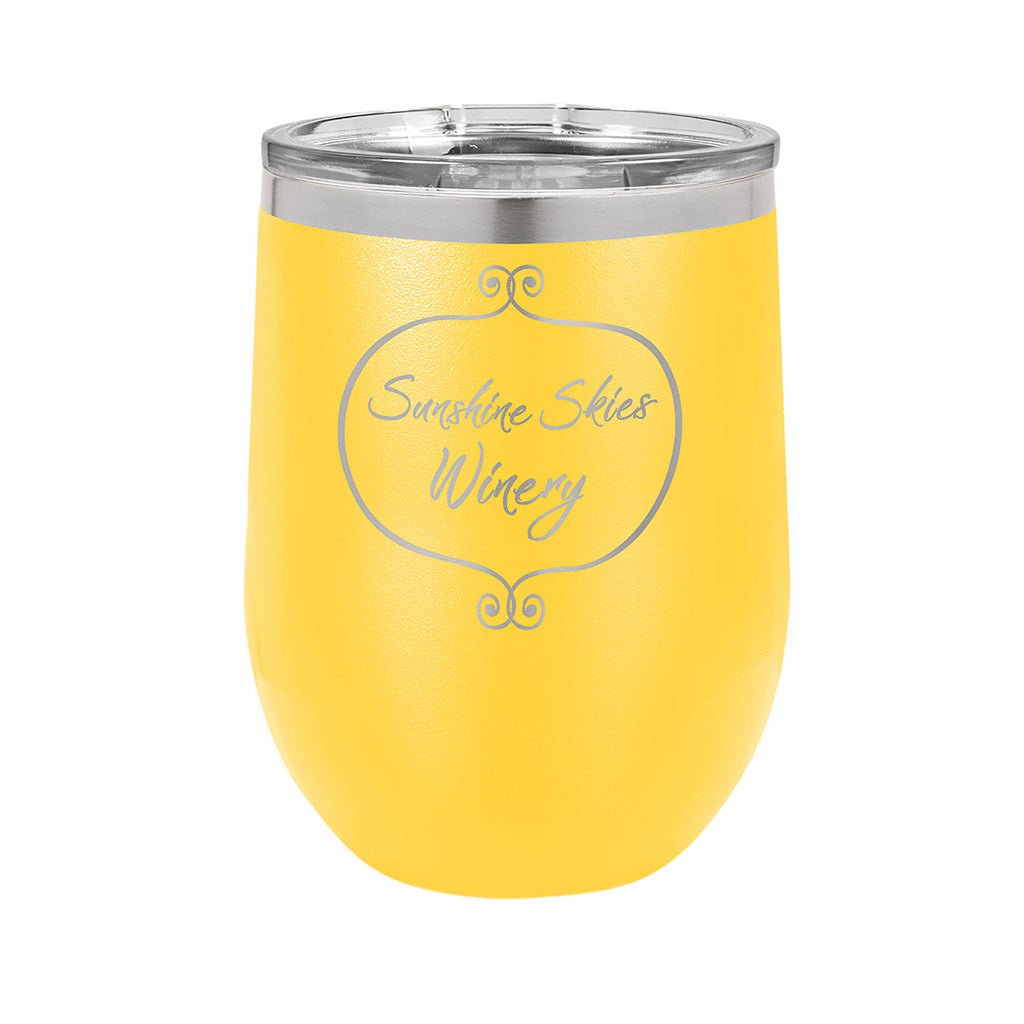 12 oz. Stemless Wine Tumbler with Lid - Laser Styles