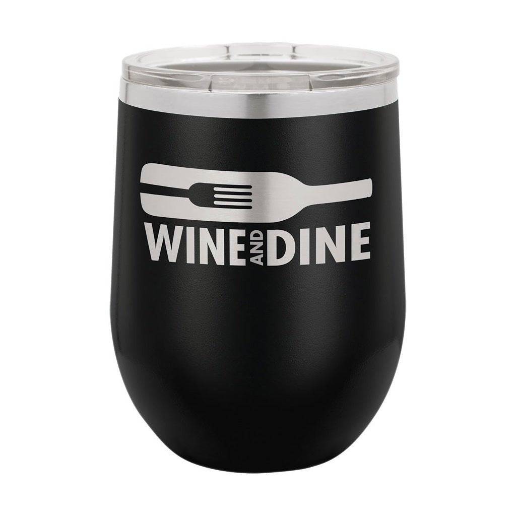 12 oz. Stemless Wine Tumbler with Lid - Laser Styles