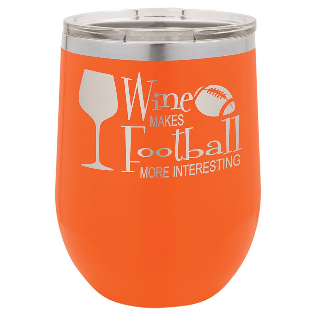 12 oz. Stemless Wine Tumbler with Lid - Laser Styles