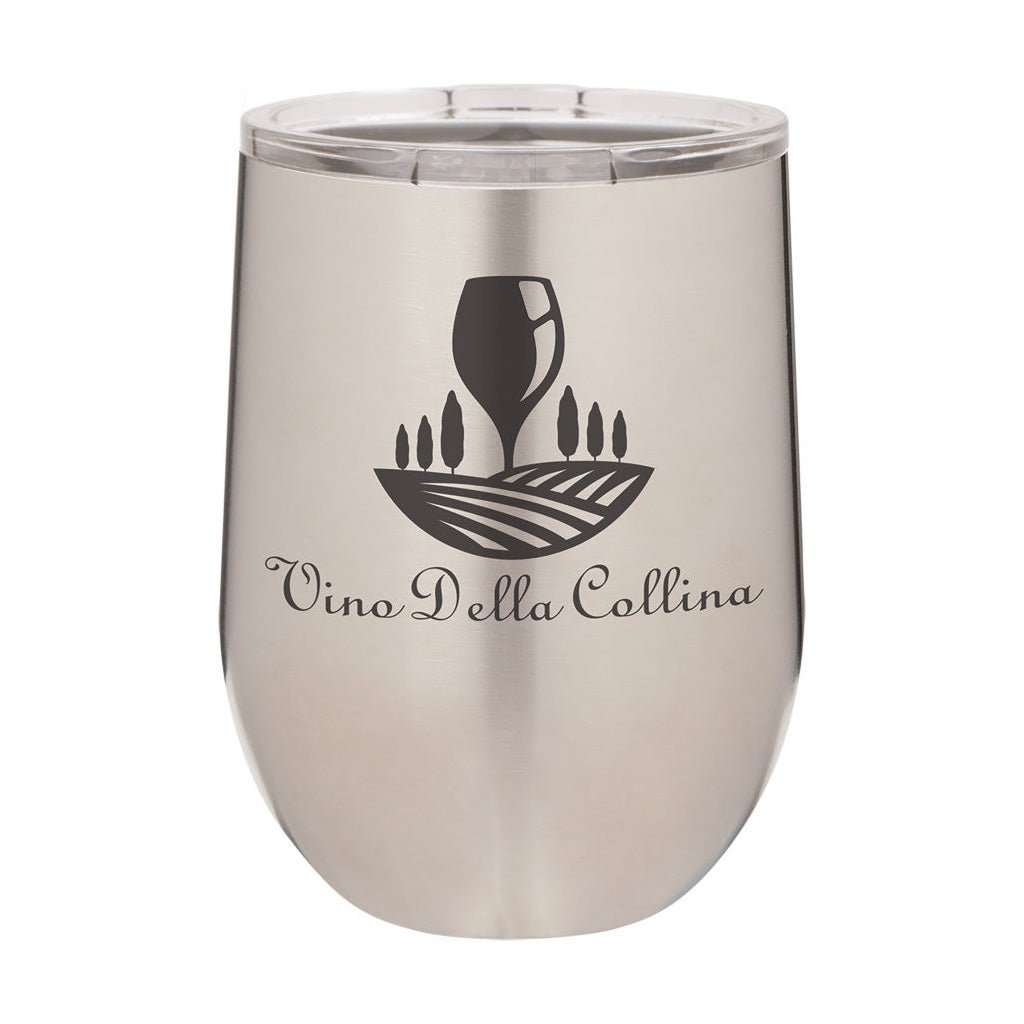 12 oz. Stemless Wine Tumbler with Lid - Laser Styles