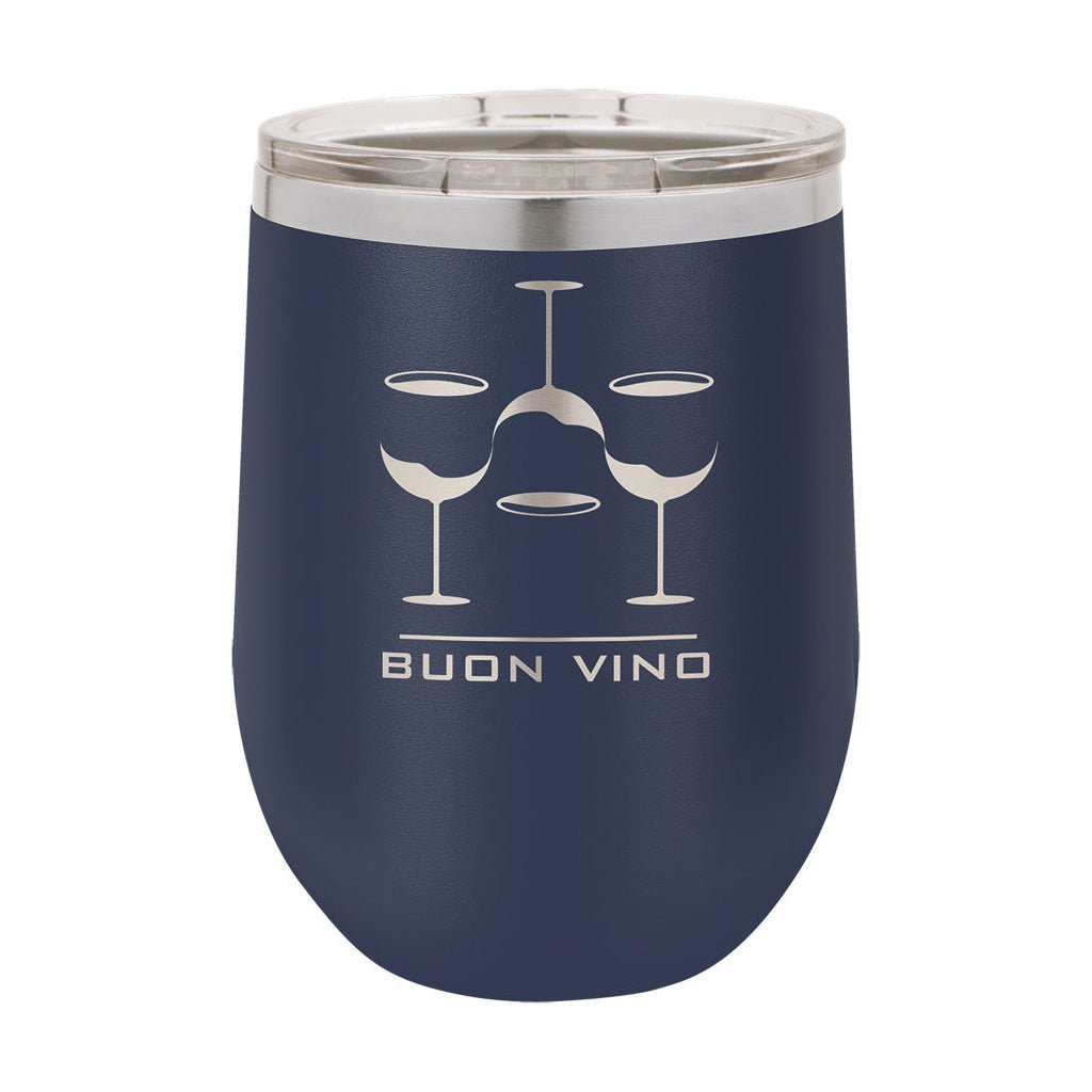 12 oz. Stemless Wine Tumbler with Lid - Laser Styles