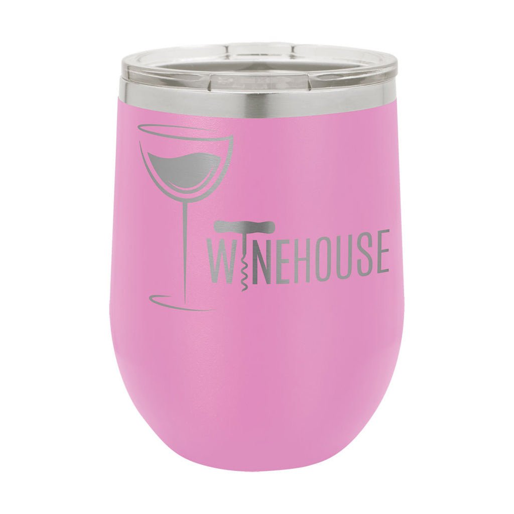 12 oz. Stemless Wine Tumbler with Lid - Laser Styles