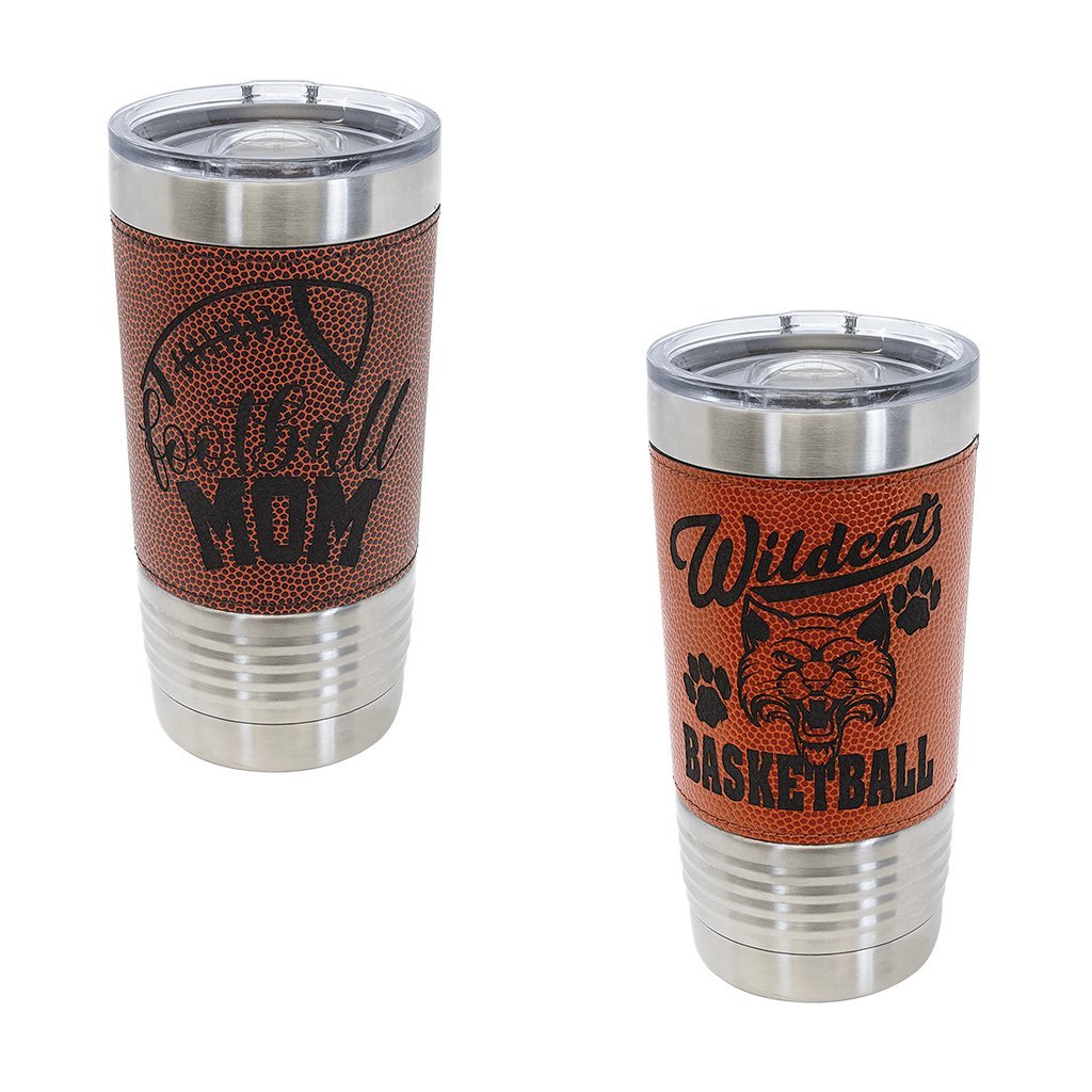 20 oz. Leatherette Sports Tumbler - Laser Styles