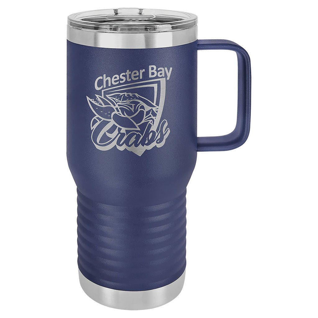 20 oz. Travel Mug with Handle - Laser Styles