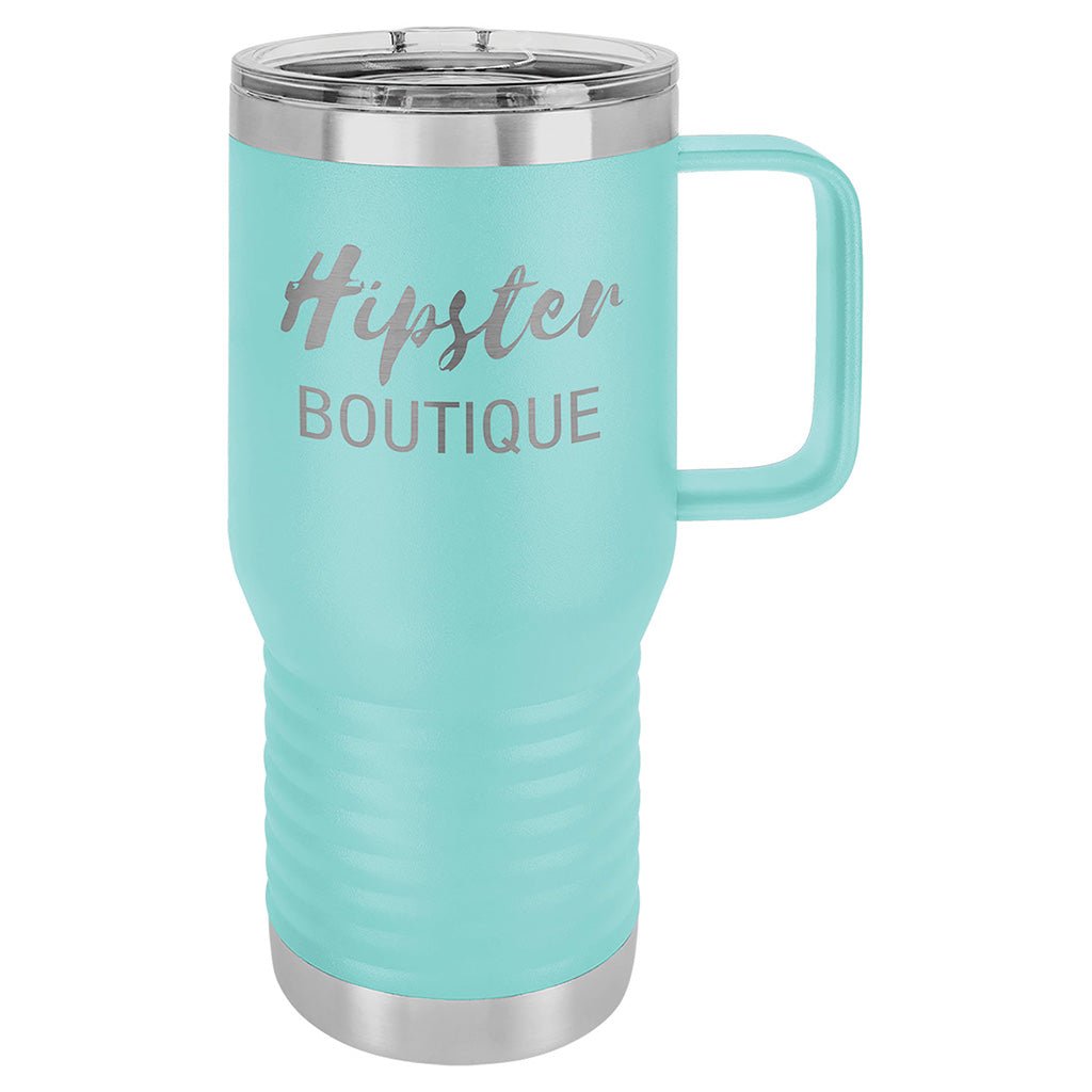 20 oz. Travel Mug with Handle - Laser Styles