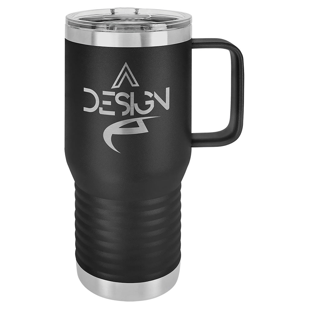 20 oz. Travel Mug with Handle - Laser Styles