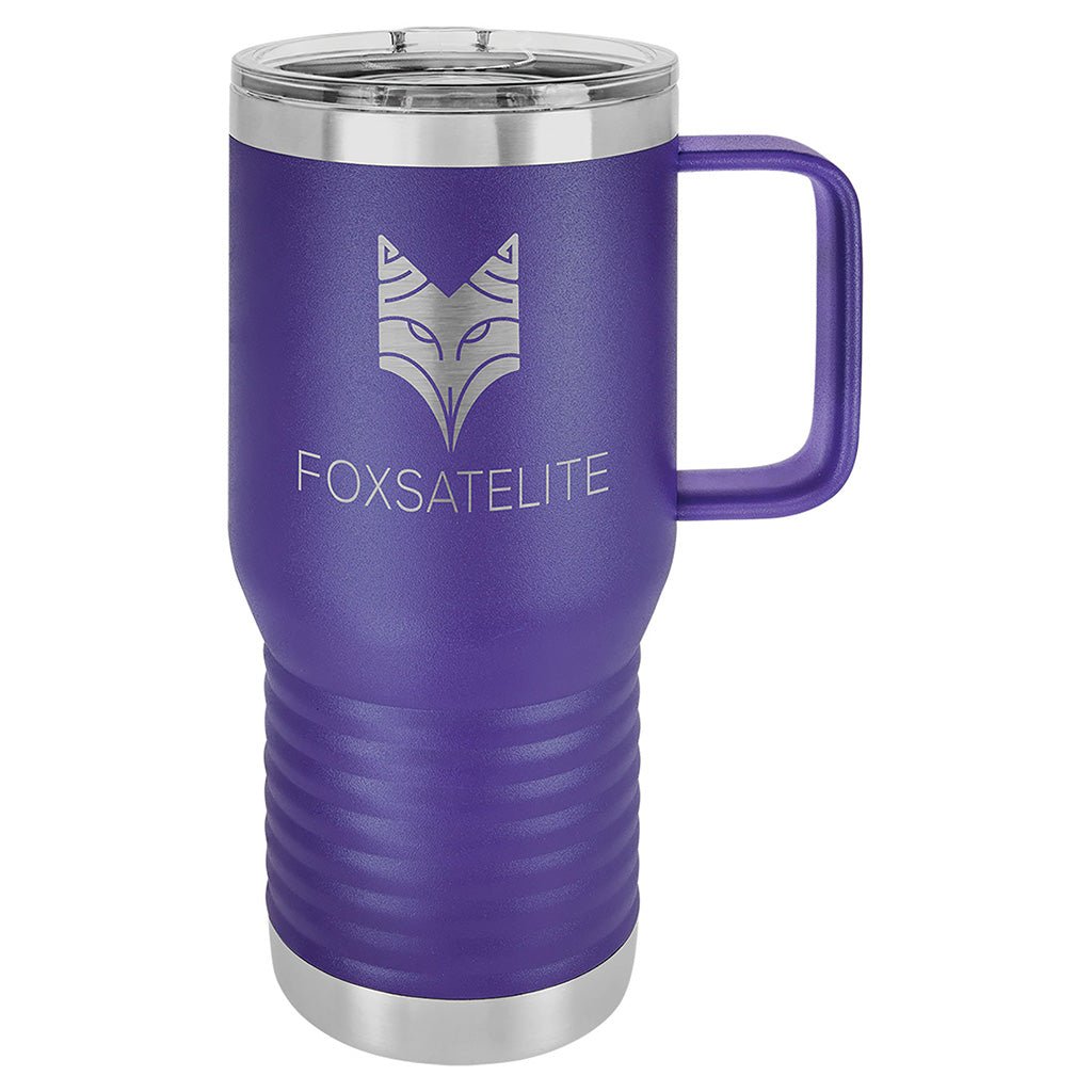 20 oz. Travel Mug with Handle - Laser Styles