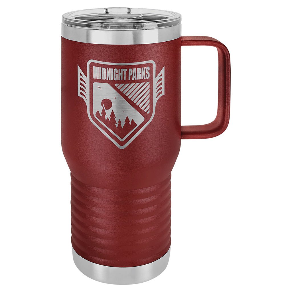 20 oz. Travel Mug with Handle - Laser Styles