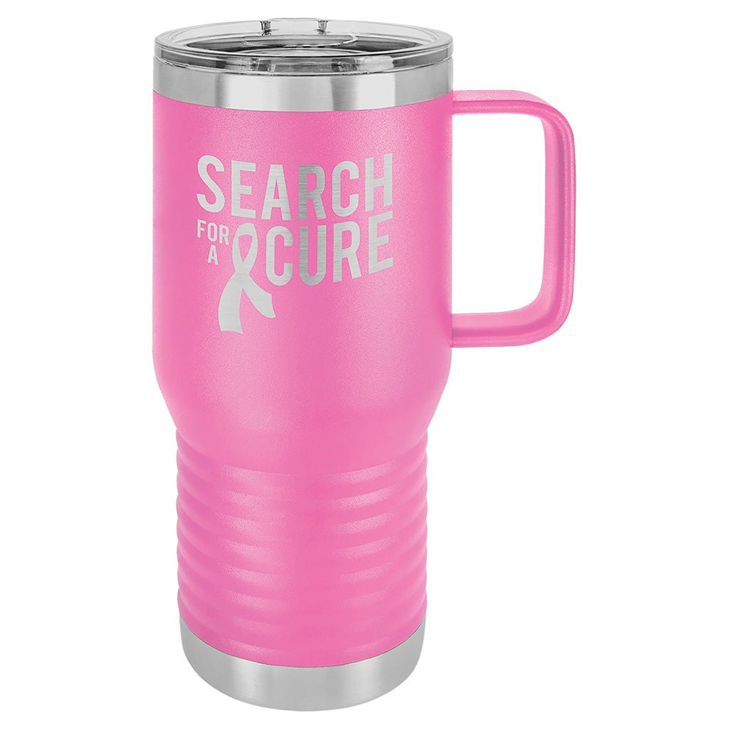 20 oz. Travel Mug with Handle - Laser Styles