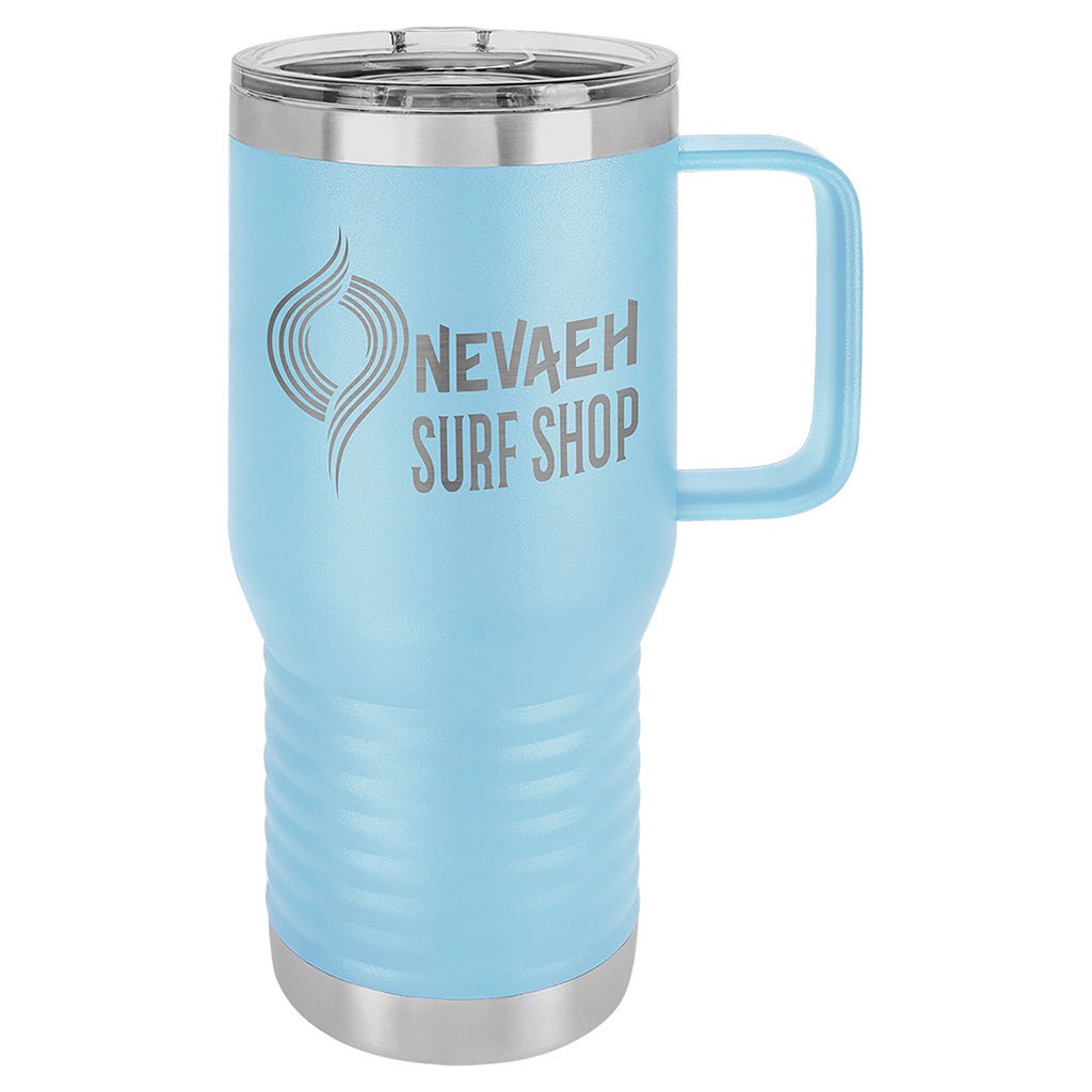 20 oz. Travel Mug with Handle - Laser Styles