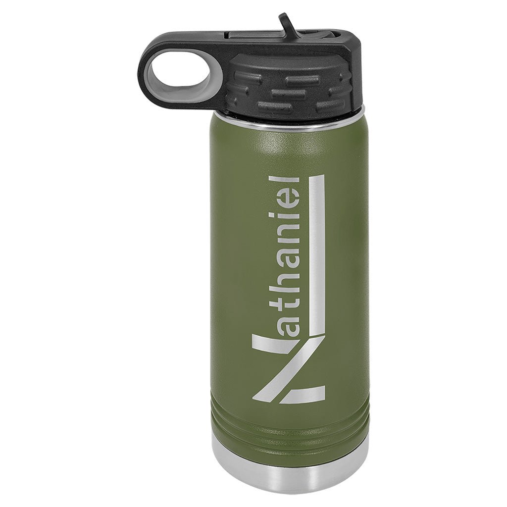 20 oz. Water Bottle with Ring Handle - Laser Styles