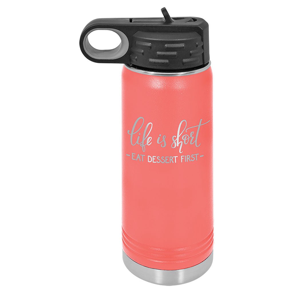 20 oz. Water Bottle with Ring Handle - Laser Styles