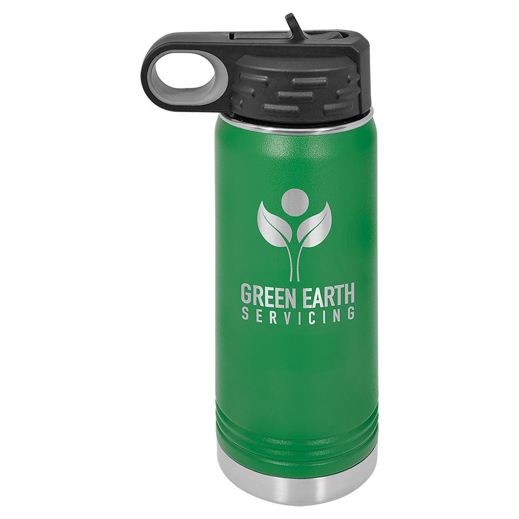 20 oz. Water Bottle with Ring Handle - Laser Styles