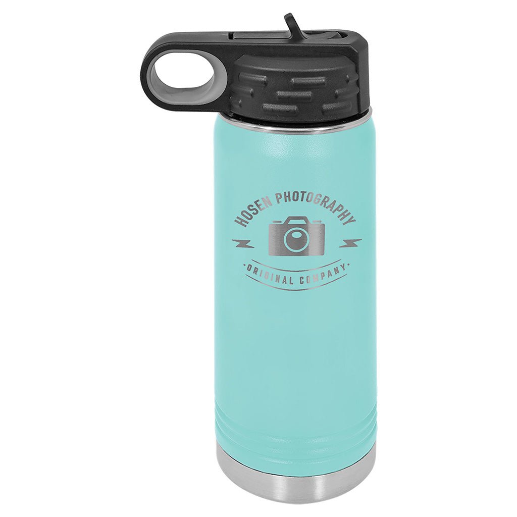 20 oz. Water Bottle with Ring Handle - Laser Styles