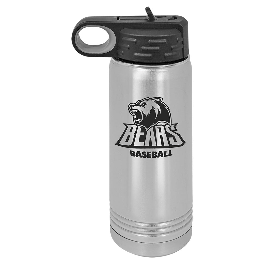 20 oz. Water Bottle with Ring Handle - Laser Styles