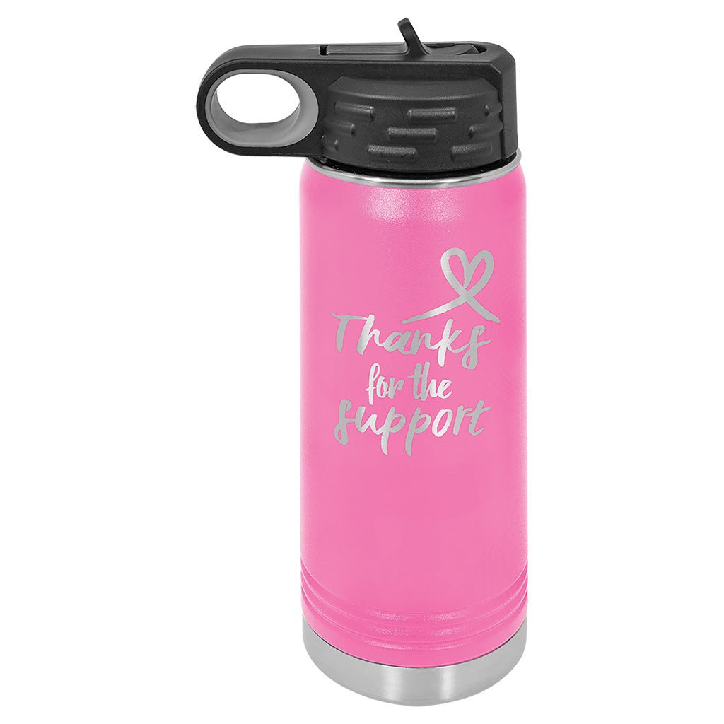 20 oz. Water Bottle with Ring Handle - Laser Styles