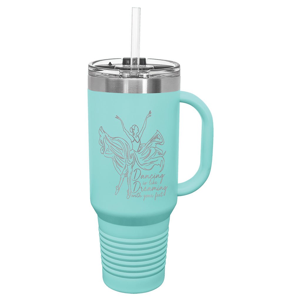 40 oz. Travel Mug with Handle - Laser Styles