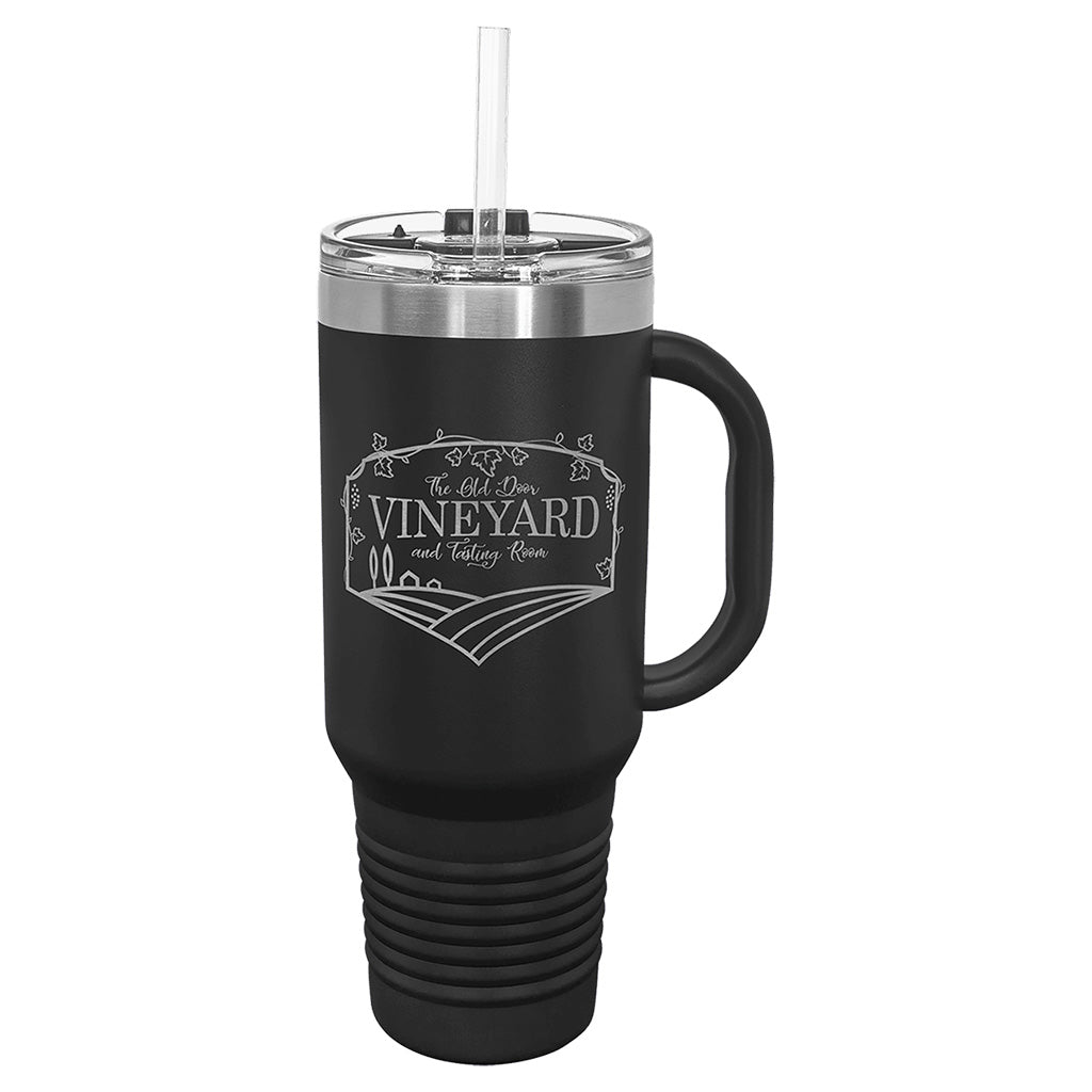 40 oz. Travel Mug with Handle - Laser Styles