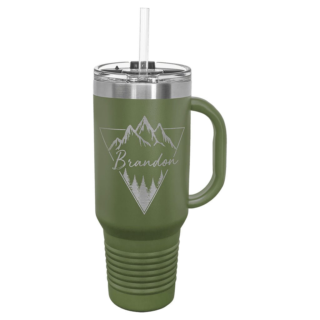 40 oz. Travel Mug with Handle - Laser Styles