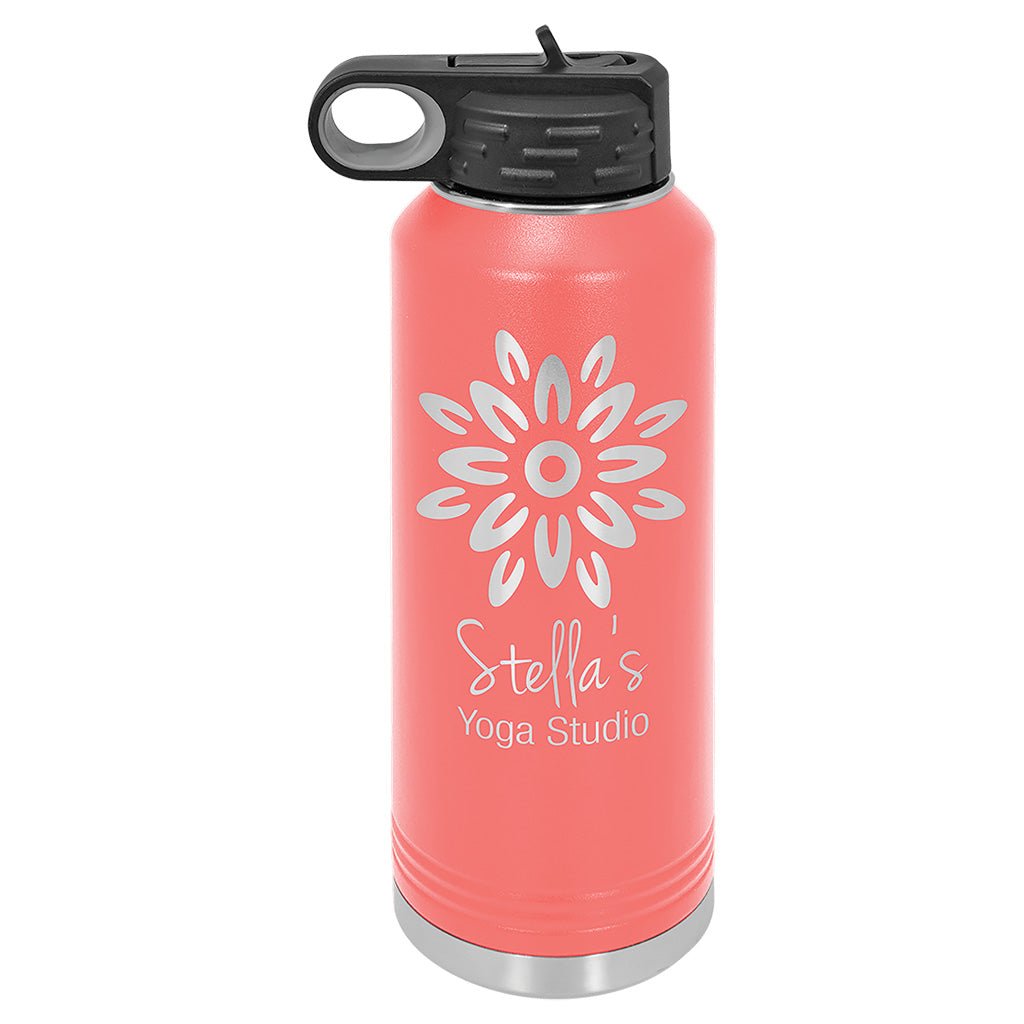 40 oz. Water Bottle with Ring Handle - Laser Styles