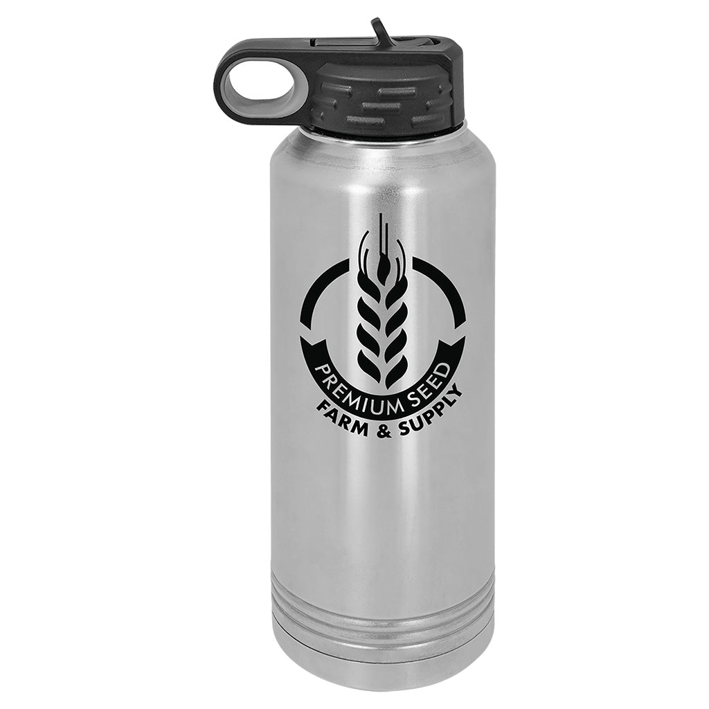 40 oz. Water Bottle with Ring Handle - Laser Styles