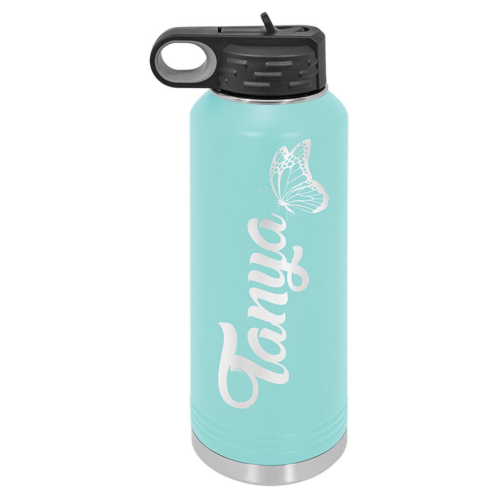 40 oz. Water Bottle with Ring Handle - Laser Styles