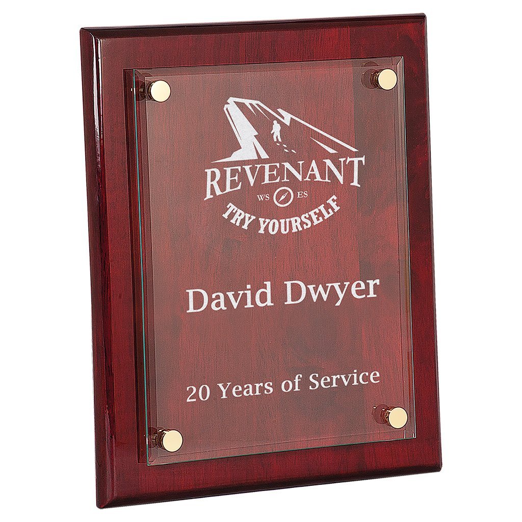 Floating Frame Plaque Floating Premier Glass Plaque, 3/16