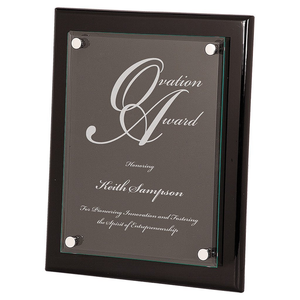 Floating Glass Plaque - Laser Styles