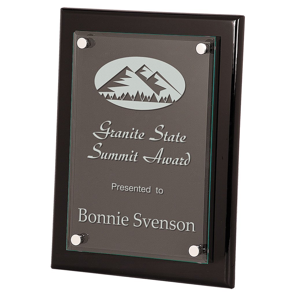 Floating Frame Plaque Floating Premier Glass Plaque, 3/16